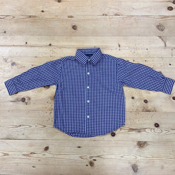 IZOD Brand Plaid Button Down Shirt 3T Long Sleeve - Picture 2 of 6